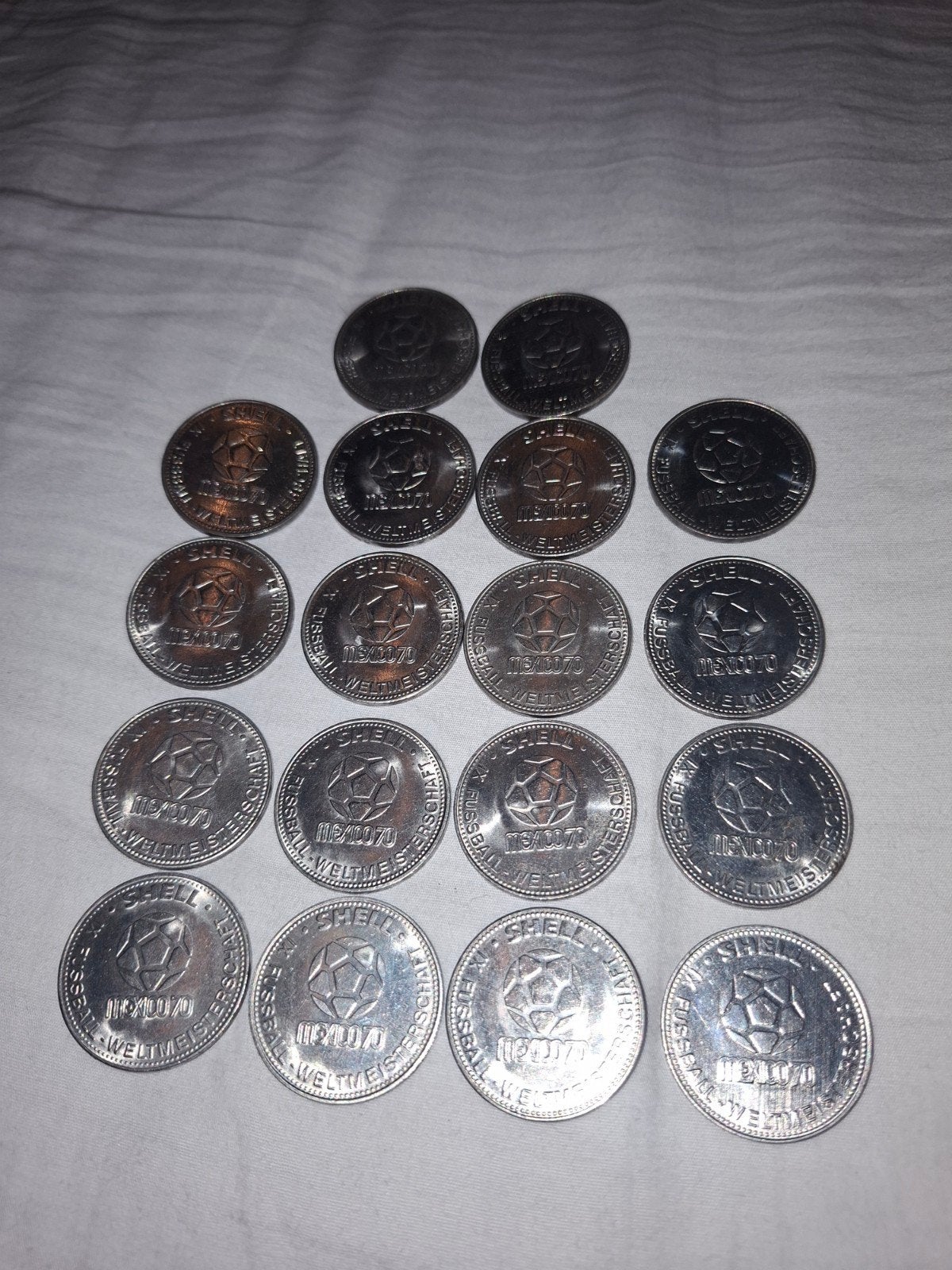 shell Mexico 70 munten, Ophalen of Verzenden, 2 euro