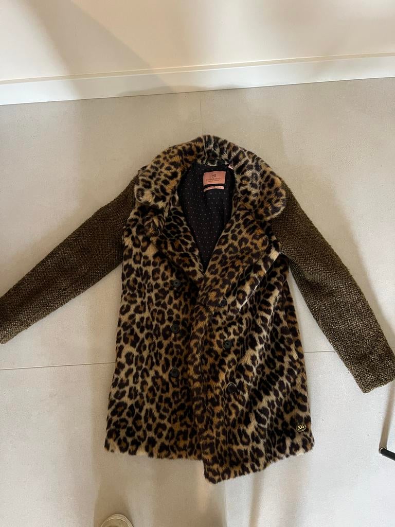 Meiden Jas Scotch & Soda - Maat 152 - Luipaardprint, Ophalen, Zo goed als nieuw, Meisje, Jas