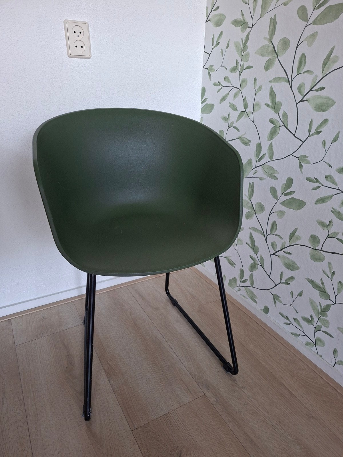 6 kuipstoelen kunststof metaal groen, Ophalen, Overige kleuren, Zo goed als nieuw, Modern