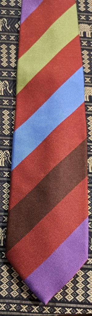 Stropdas rood-blauw-groen kleurrijk, Ophalen of Verzenden, Nieuw, Rood