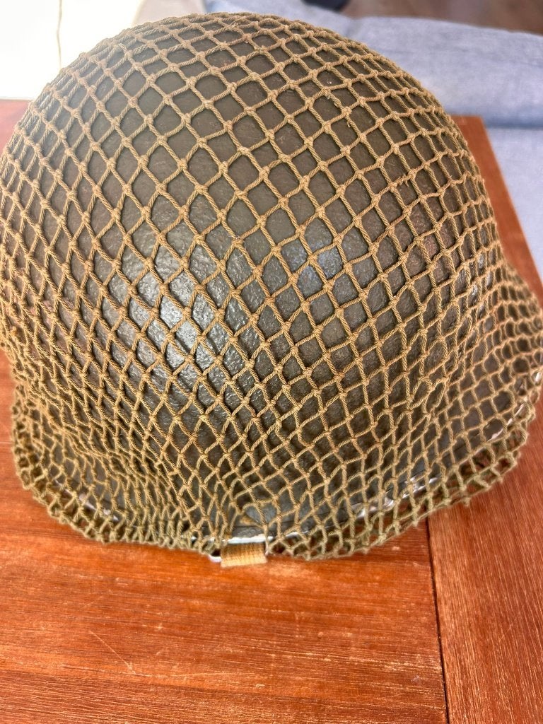 US M1C Airborne Paratrooper helm met WO2 shell, Ophalen, Luchtmacht, Amerika, Helm of Baret