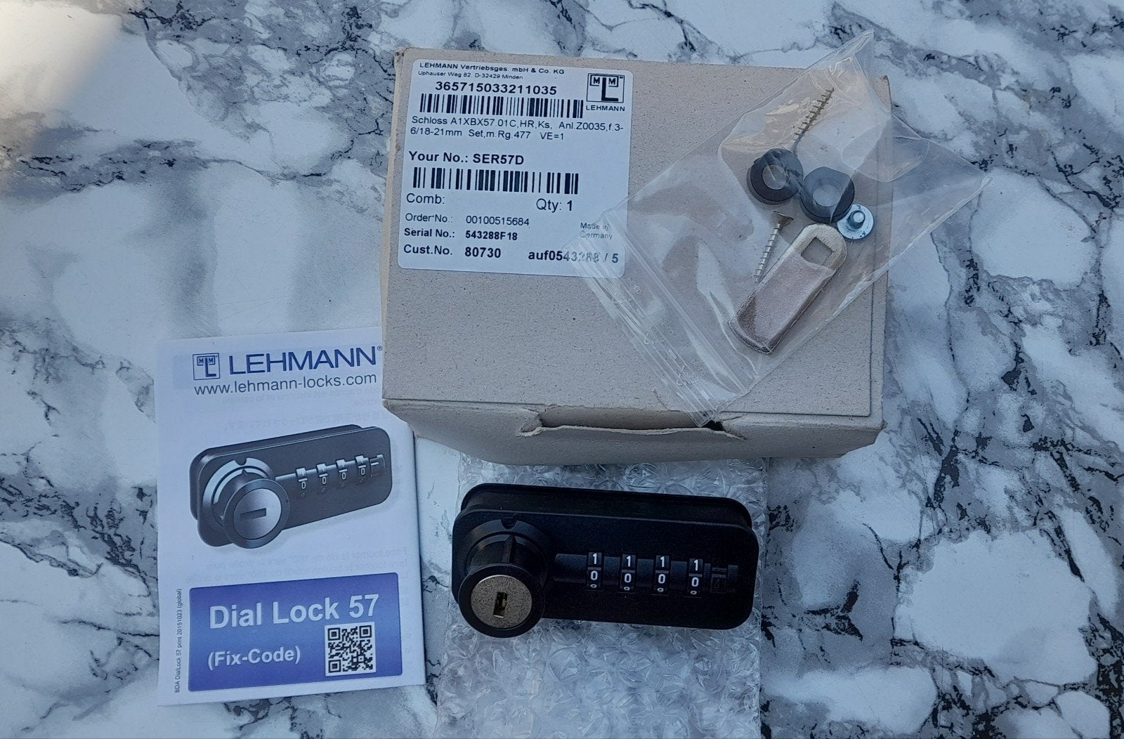 Lehmann code slot Dial Lock 57, Ophalen, Nieuw, Overige materialen, Slot