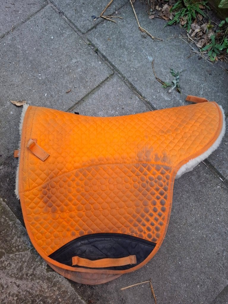 Kifrapad oranje, Dieren en Toebehoren, Paarden en Pony's | Dekens en Dekjes, Full (L), Oranje, Gebruikt, Ophalen of Verzenden