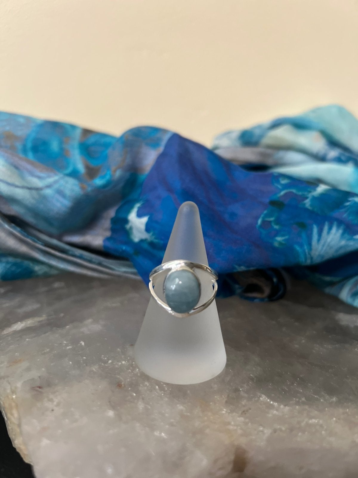 Aquamarijn beschermt geluk intuïtie inzicht derde oog liefde, Sieraden, Tassen en Uiterlijk, Ringen, Blauw, Nieuw, Ophalen of Verzenden
