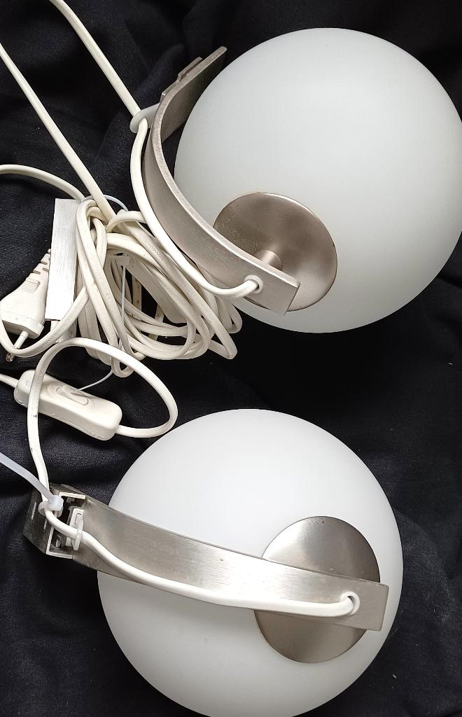 2 vintage wandlampen -Scandinavisch IKEA design -Space Age, Ophalen of Verzenden, Gebruikt, Glas, Scandinavische  vintage  - Zweeds  design -seventies