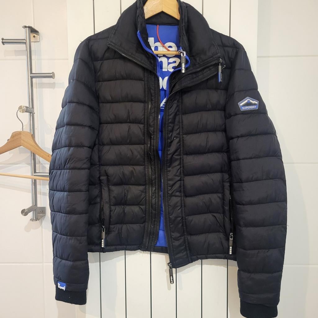 Lichtgewicht Superdry jas maat S, Ophalen of Verzenden, Zo goed als nieuw, Maat 48/50 (M), Blauw