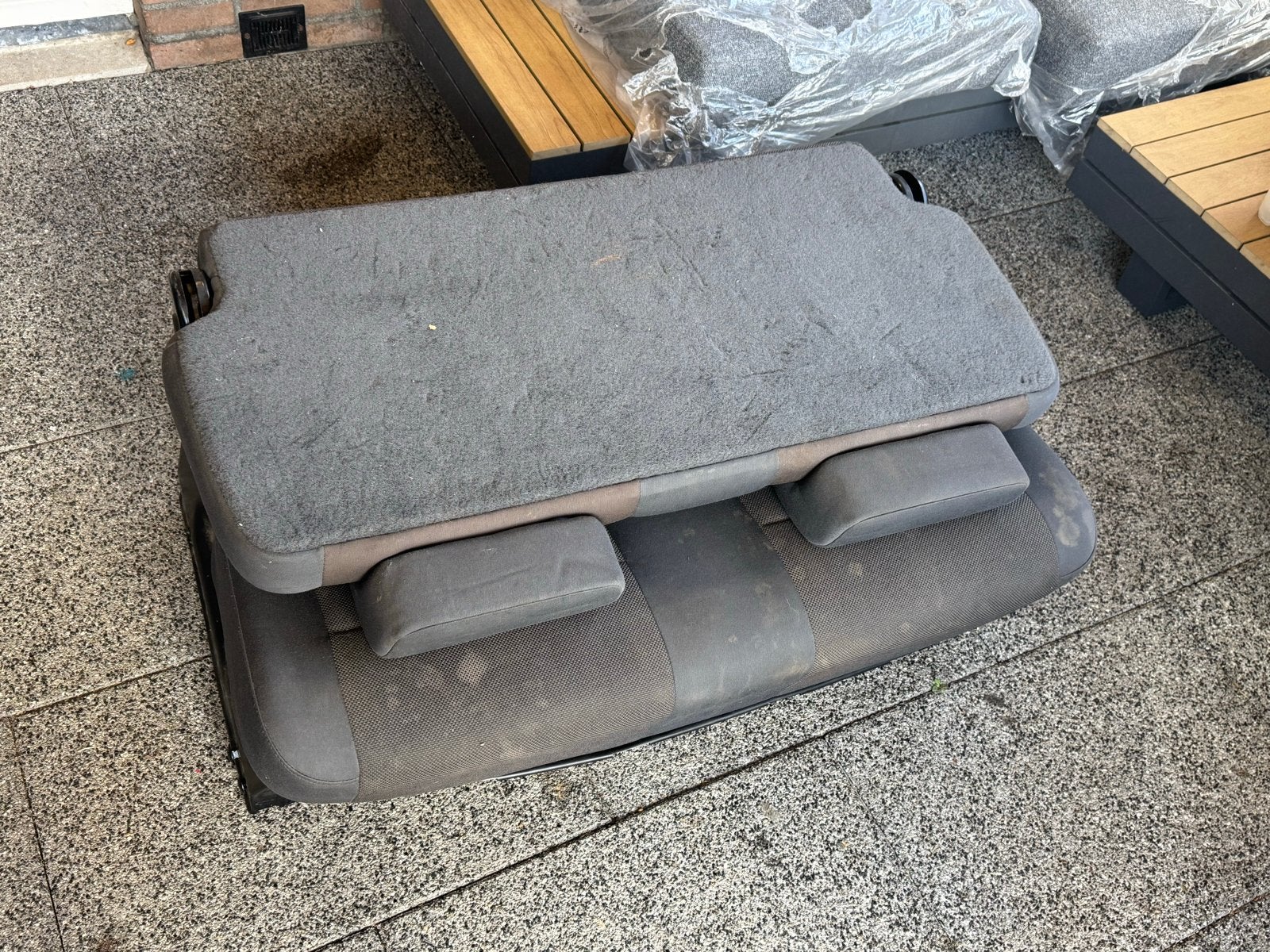 Zitbank 3e zitrij Volkswagen Caddy - Gebruikt, Auto-onderdelen, Interieur en Bekleding, Ophalen, Gebruikt, Volkswagen