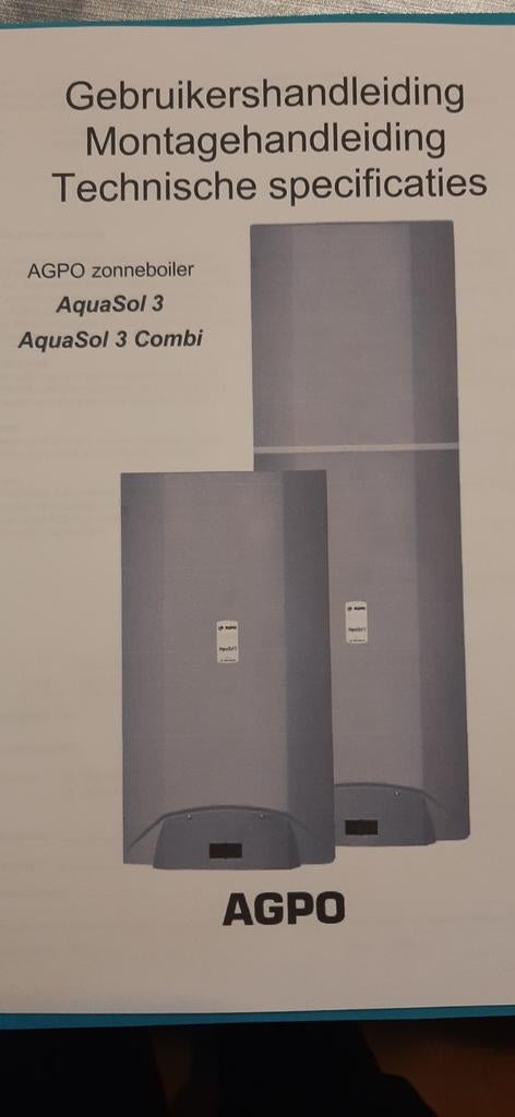 Zonneboiler AGPO AquaSol 3 - Werkend te zien, Ophalen, Gebruikt