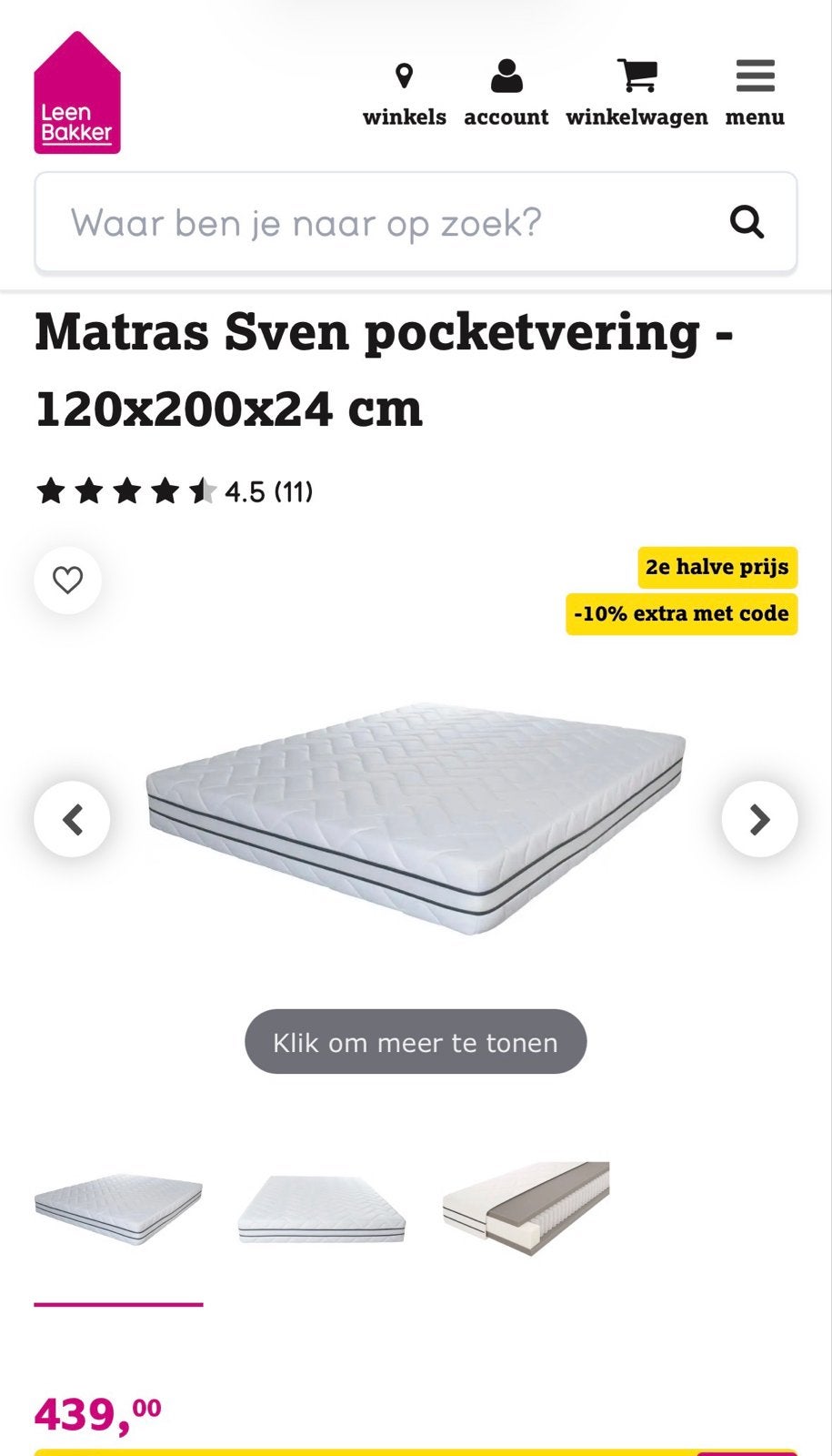 Matras + topper (120x200cm), Huis en Inrichting, Slaapkamer | Matrassen en Bedbodems, Ophalen, Zo goed als nieuw, Twijfelaar, 200 cm