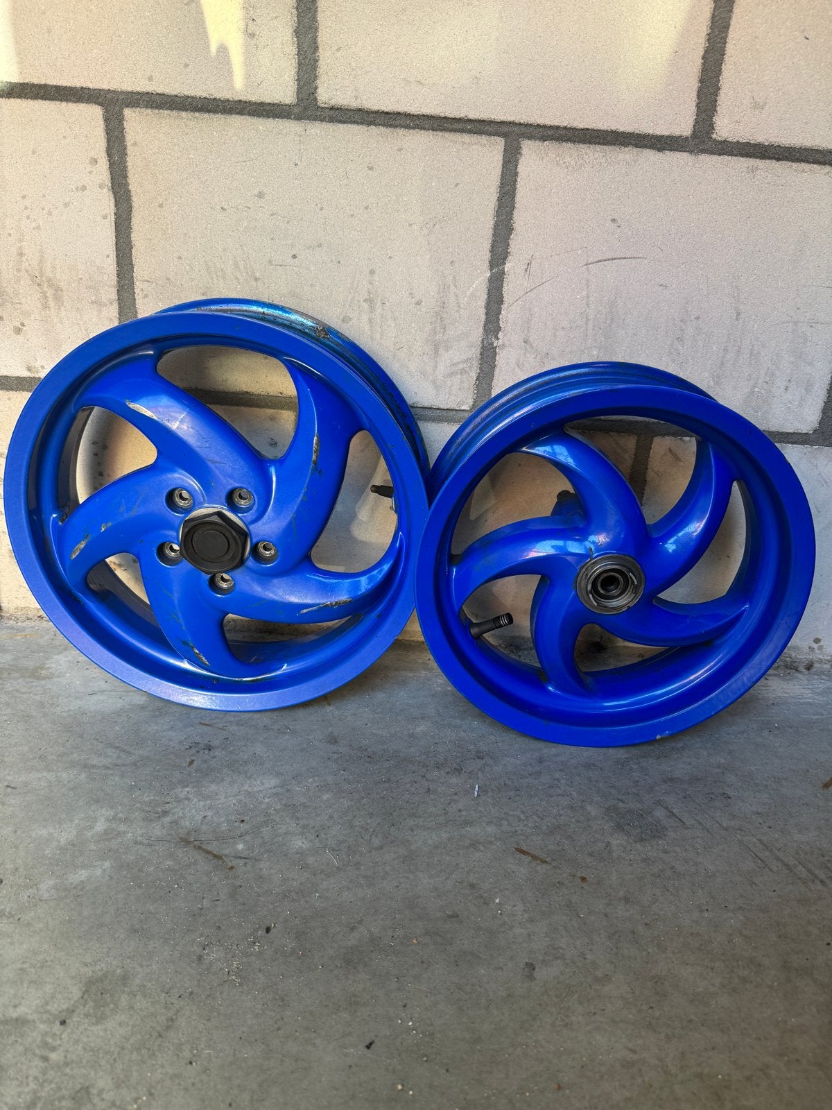 Gilera Runner 180cc Dubbeldisc Velgenset - Blauw, Ophalen of Verzenden, Gebruikt, Overige typen, Overige merken