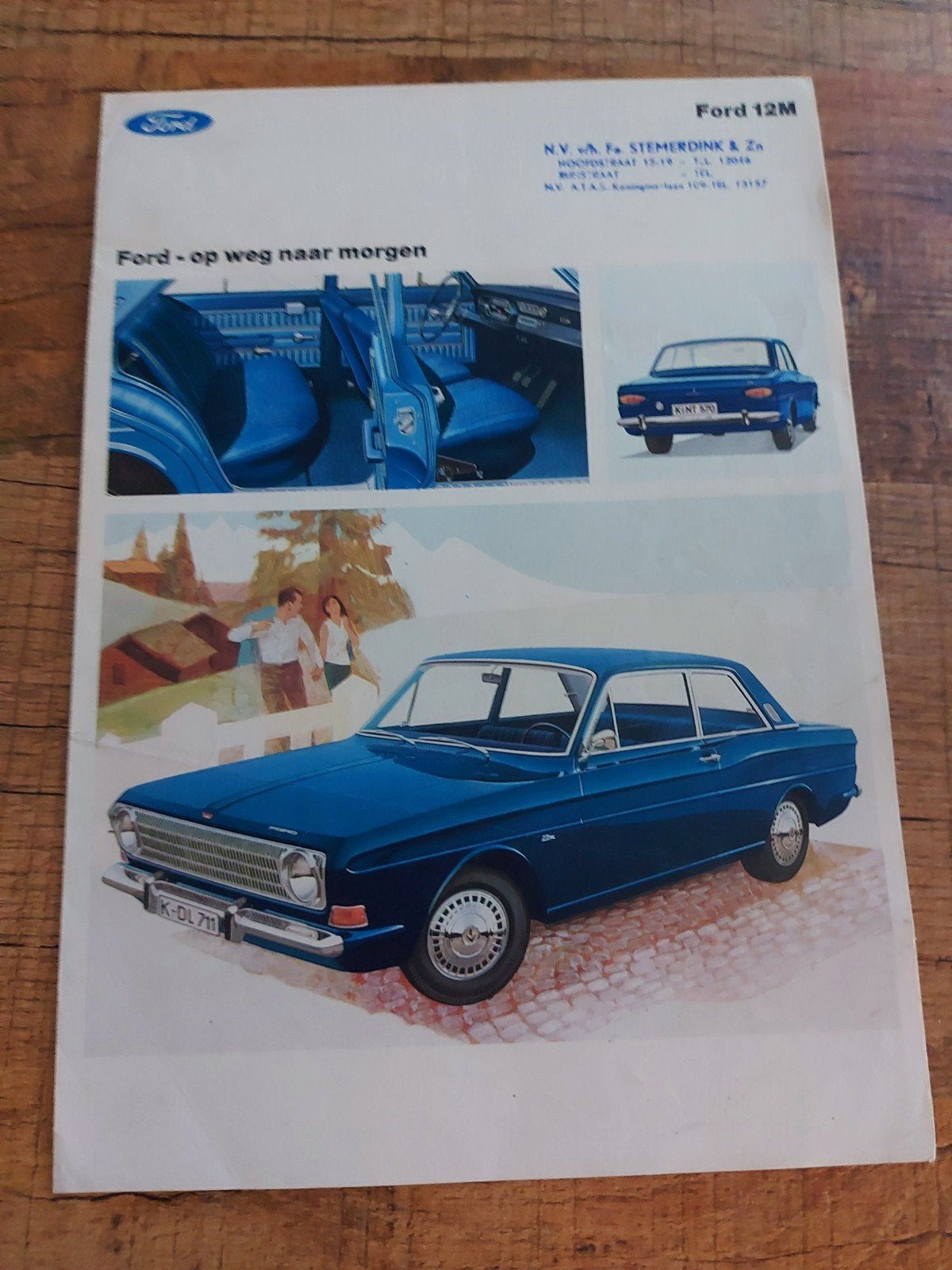 1967 Ford 12 M folder NL, Ophalen of Verzenden, Zo goed als nieuw, Ford
