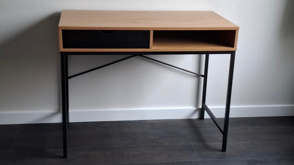 Compact Bureau met Lade en Open Vak, Ophalen, Zo goed als nieuw
