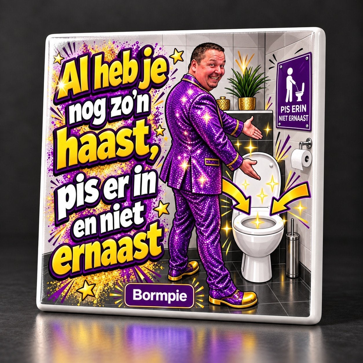 nieuwe humor tegel 15x15cm, Ophalen of Verzenden, Zo goed als nieuw