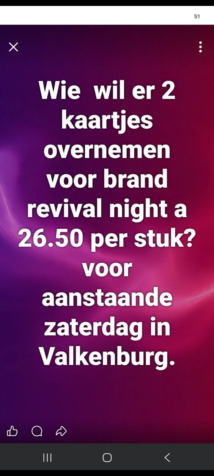 te koop tickets, Ophalen of Verzenden