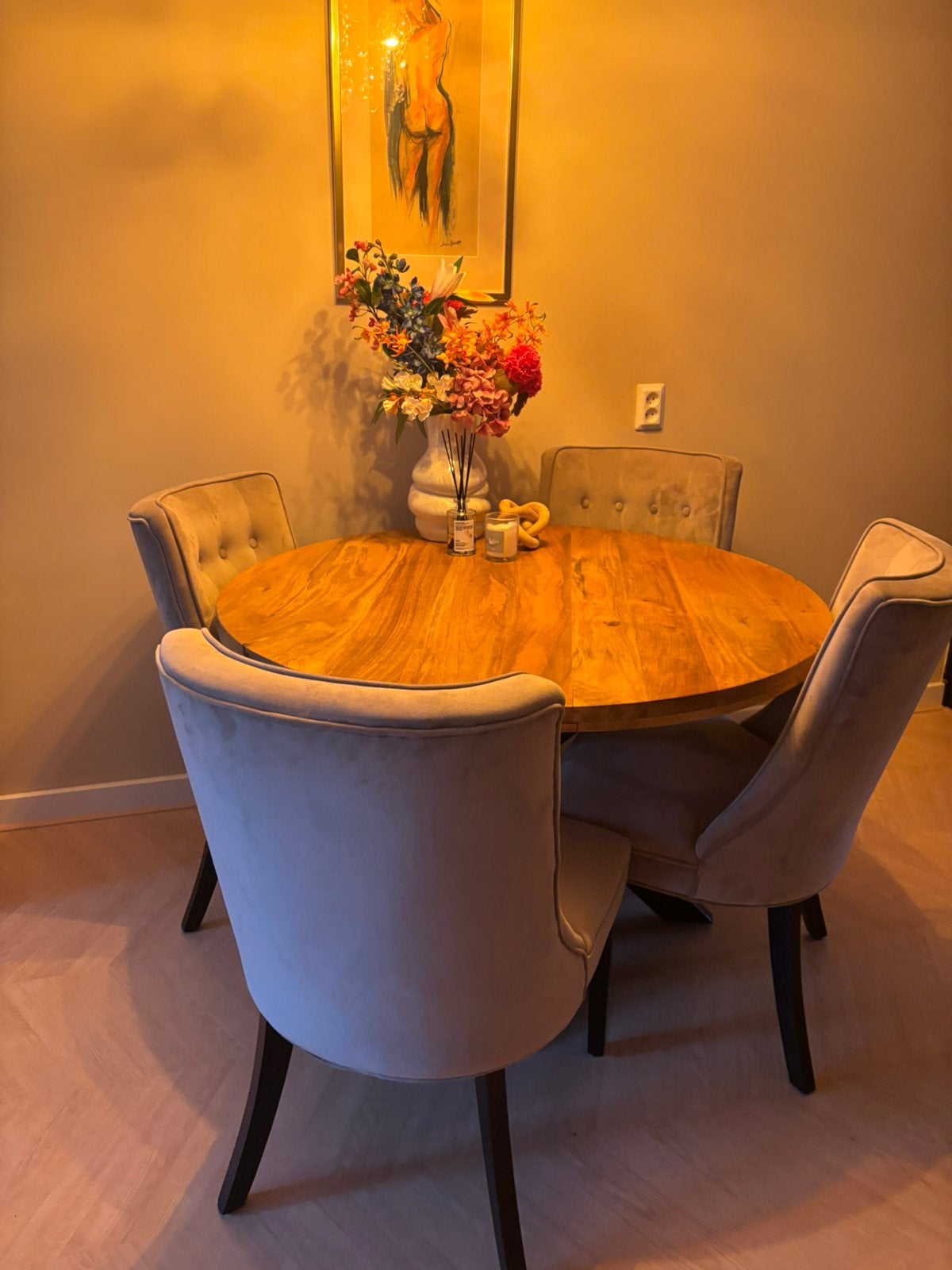 4 eetkamer stoelen, Ophalen, Zo goed als nieuw