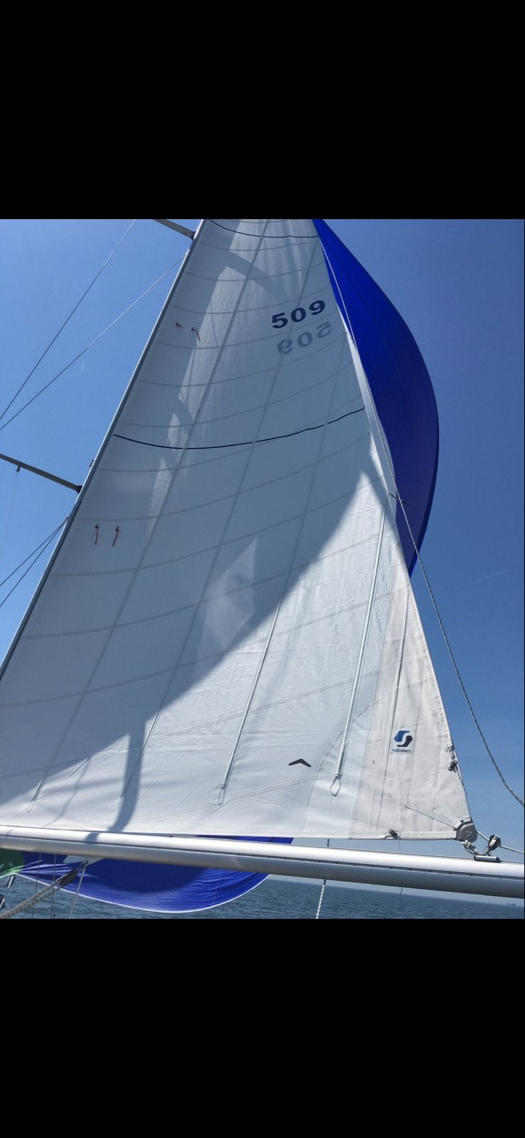 Furling grootzeil Rolly tasker verticaal gelat, 30 tot 60 m², 6 meter of meer, Gebruikt, Grootzeil