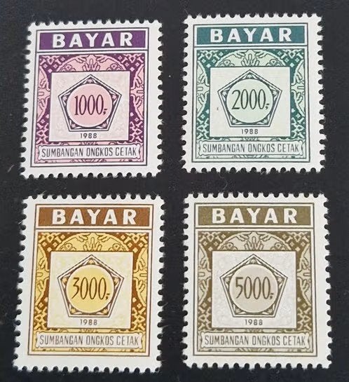 Indonesie 1988 - D24-27 - Bayar reeks 1988, Ophalen of Verzenden, Postfris, Zuid-Azië