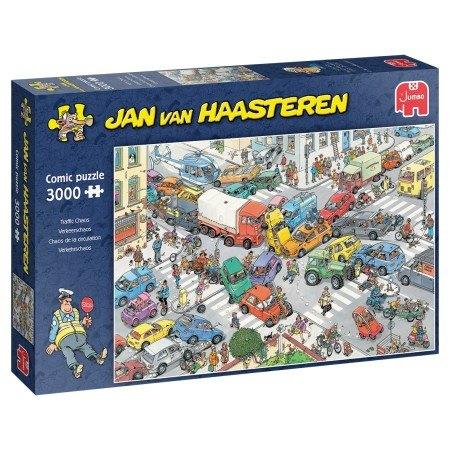 Jan van Haasteren: Verkeerschaos 3000 stukjes, Ophalen of Verzenden, Meer dan 1500 stukjes, Nieuw, Legpuzzel