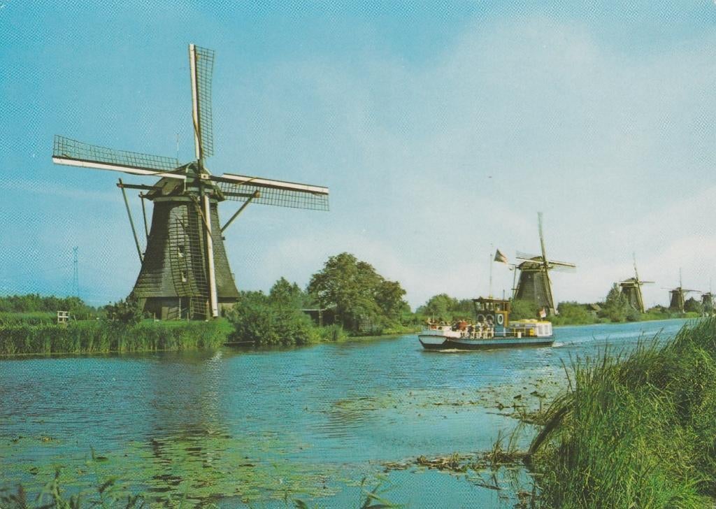 KINDERDIJK Molens en Rondvaartboot, Verzenden, 1980 tot heden, Ongelopen, Zuid-Holland