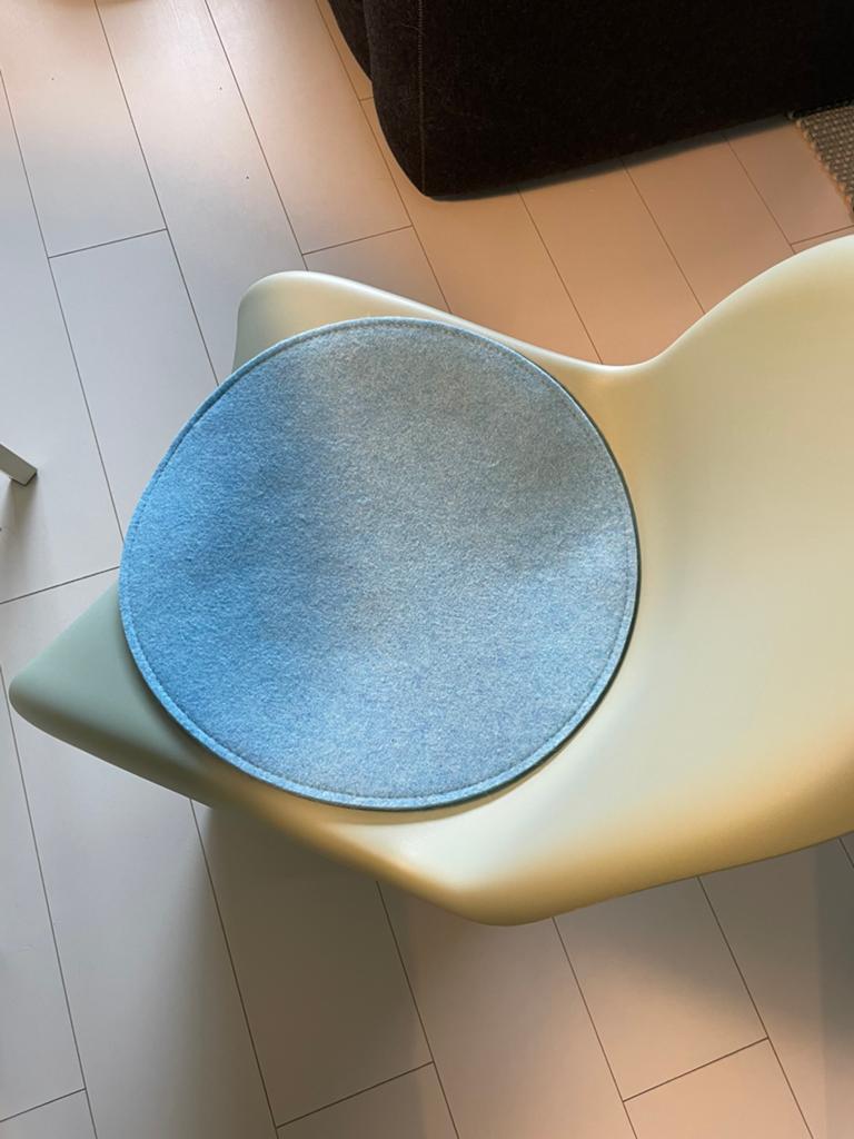 Petvilt kussen, Ophalen of Verzenden, Zo goed als nieuw, Blauw, Rond