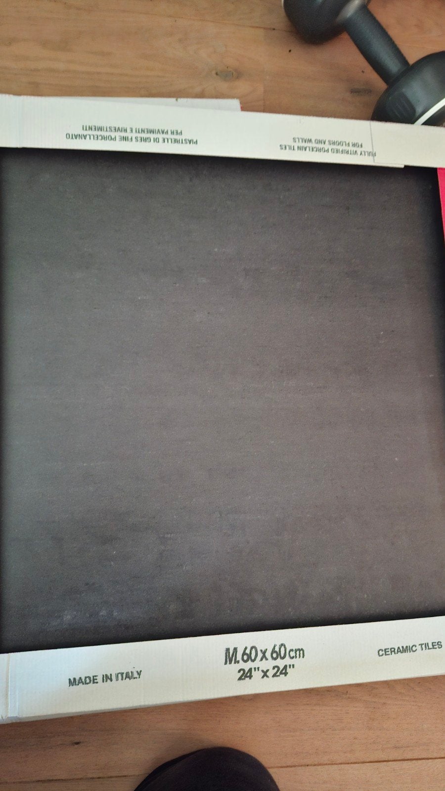 10 Antraciet Italiaanse keramische tegels 60x60 Casalgrande, Ophalen, 60 cm of meer, Nieuw, Vloertegels