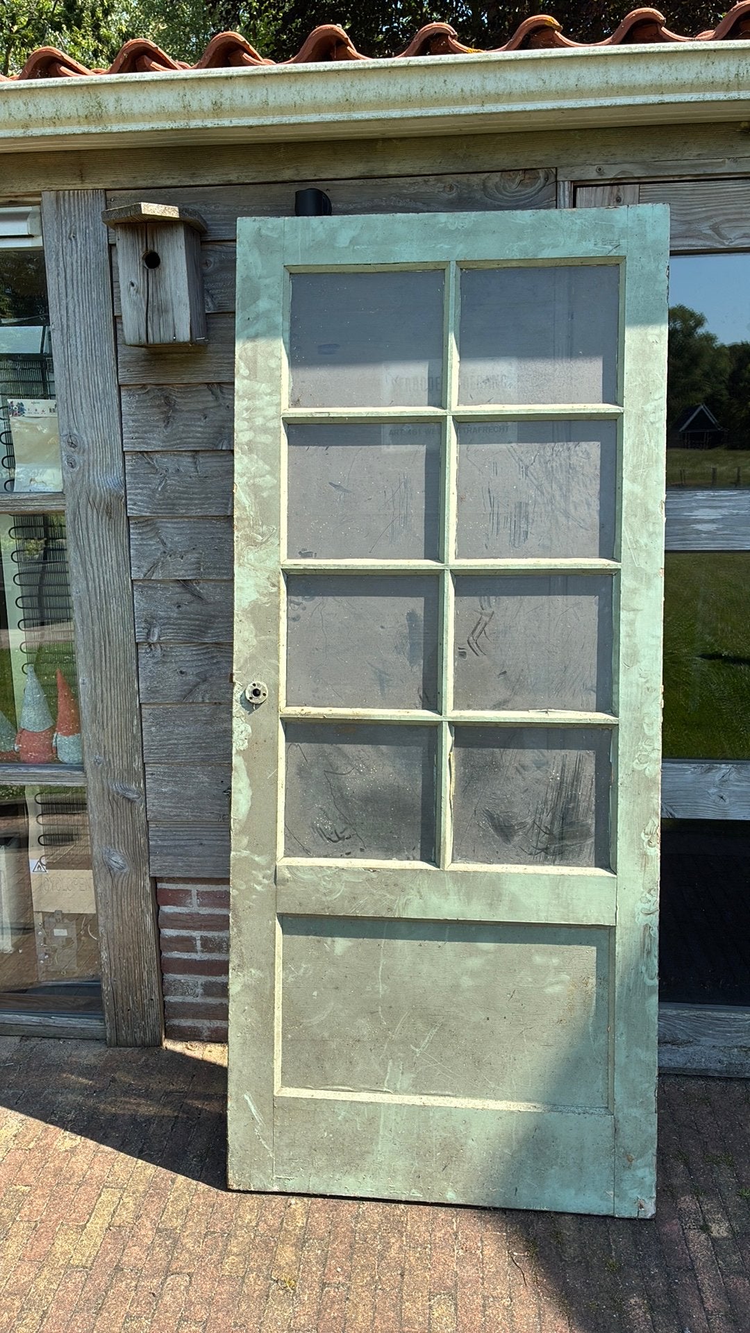 Ouwe deur, Binnendeur, Ophalen of Verzenden, 200 tot 215 cm, Glas
