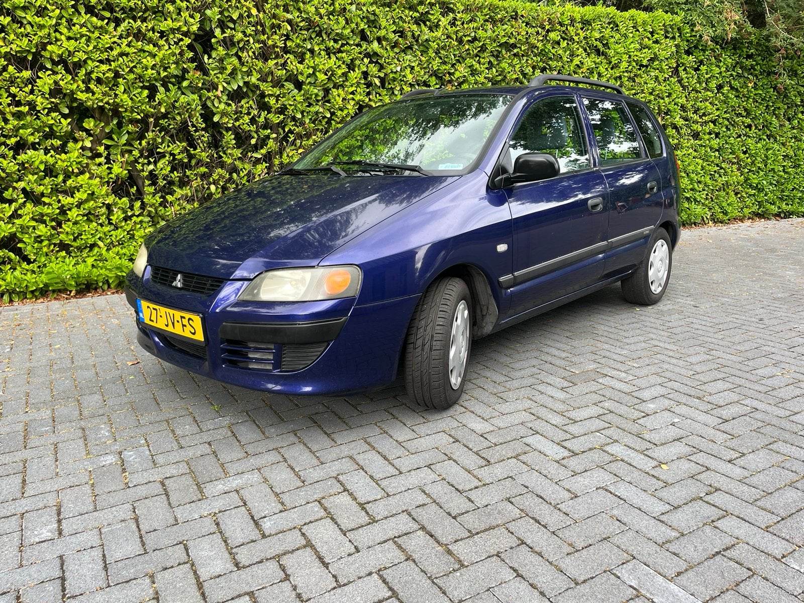 Mitsubishi Space Star 1.6 Family 2002 Blauw AIRCO, Auto's, Stof, 4 cilinders, Blauw, Handgeschakeld