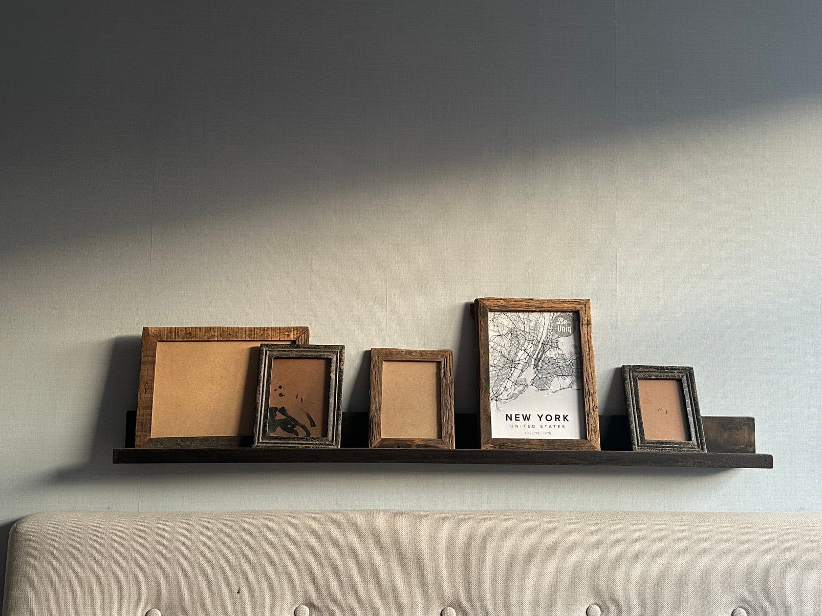 Schilderij wandplank met fotolijsten, Ophalen, Zo goed als nieuw