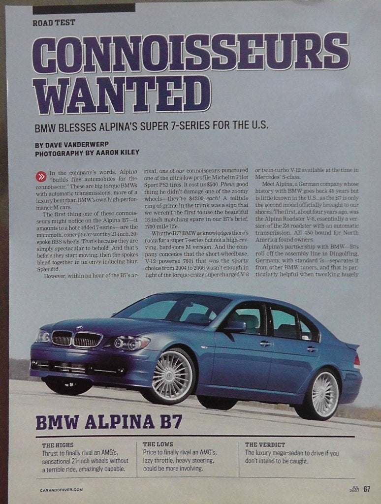 BMW 7 serie B7 Alpina E65 ? eerst 7x autotest lezen, Ophalen, Gelezen, BMW