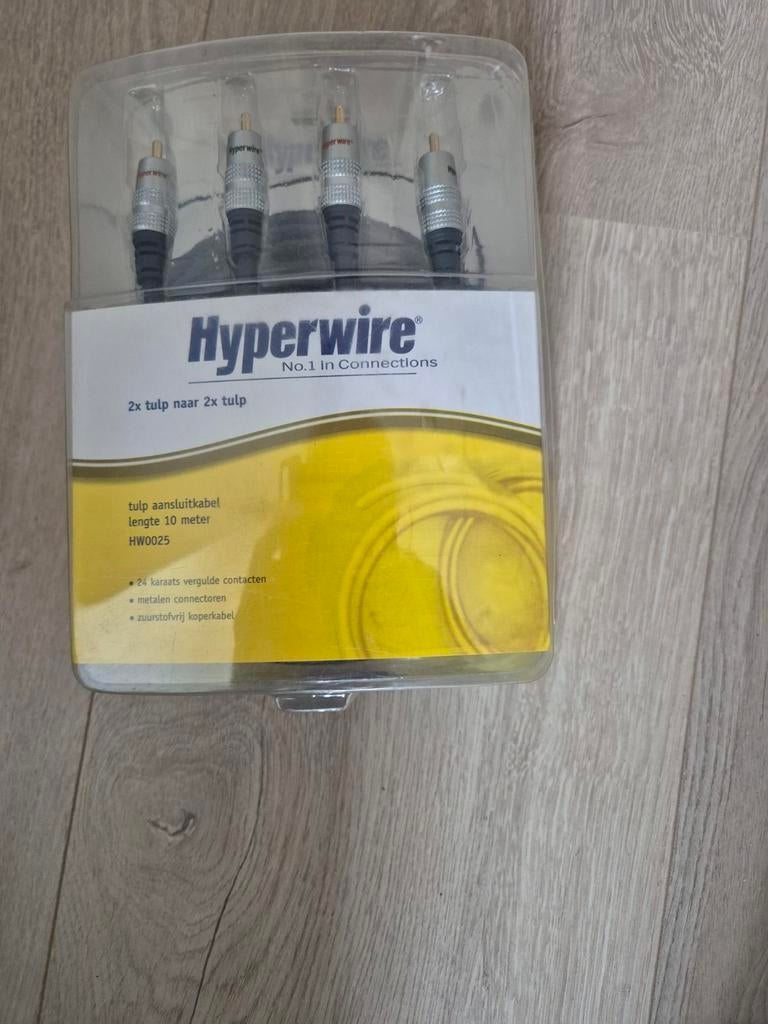 Nieuwe Hyperwire Tulp Aansluitkabel - 10 Meter, Ophalen of Verzenden