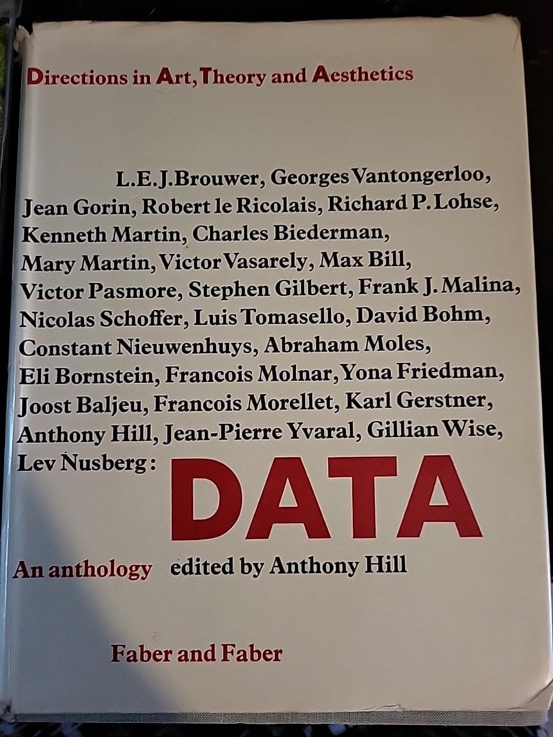 Anthony Hill – DATA: Directions in Art, Theory and Aesthetic, Gelezen, Faber en Faber, Ophalen of Verzenden, Overige onderwerpen
