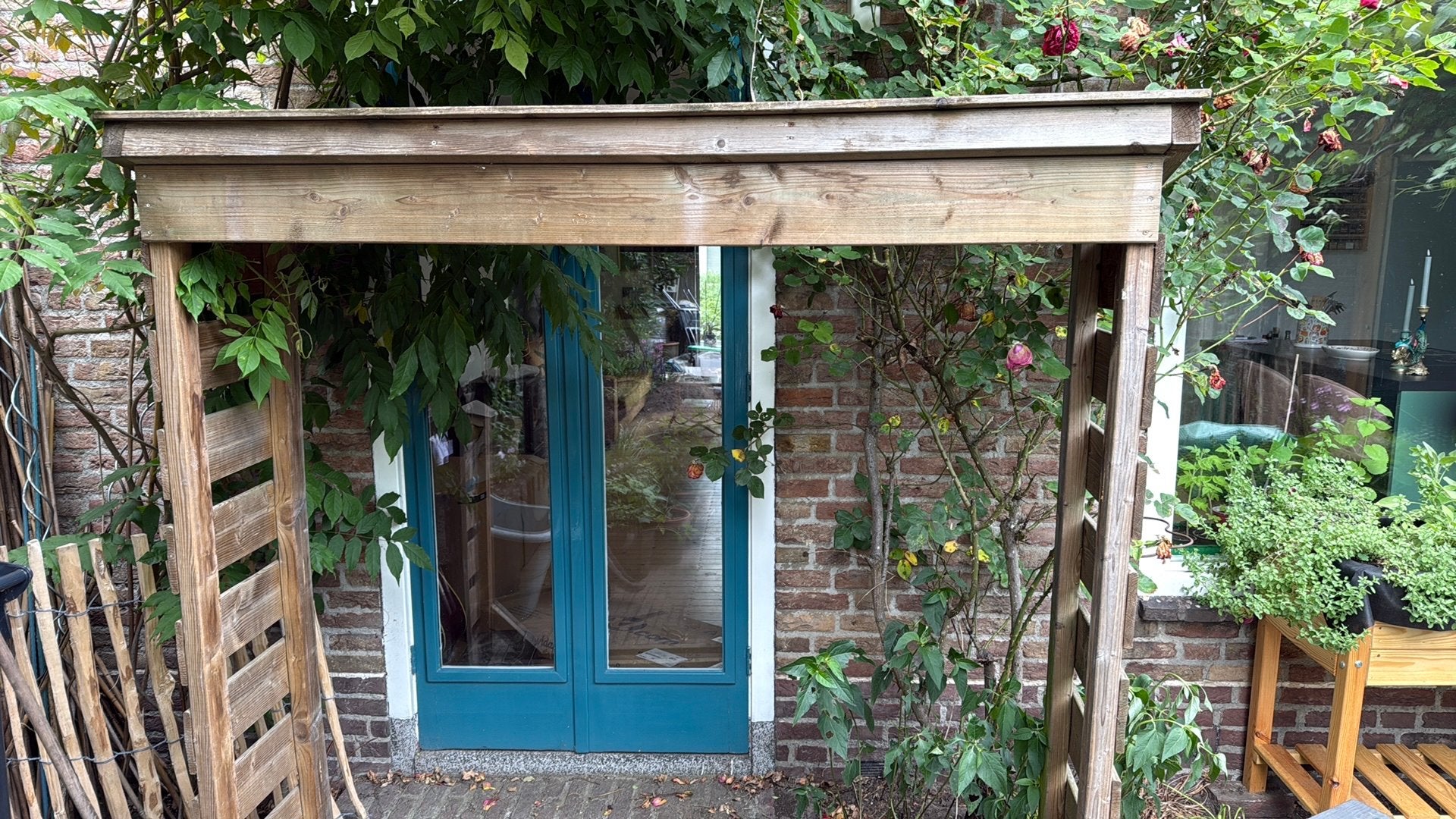 haardhout hok afdak berging, Tuin en Terras, Verzenden, Gebruikt, Hout, Overige typen