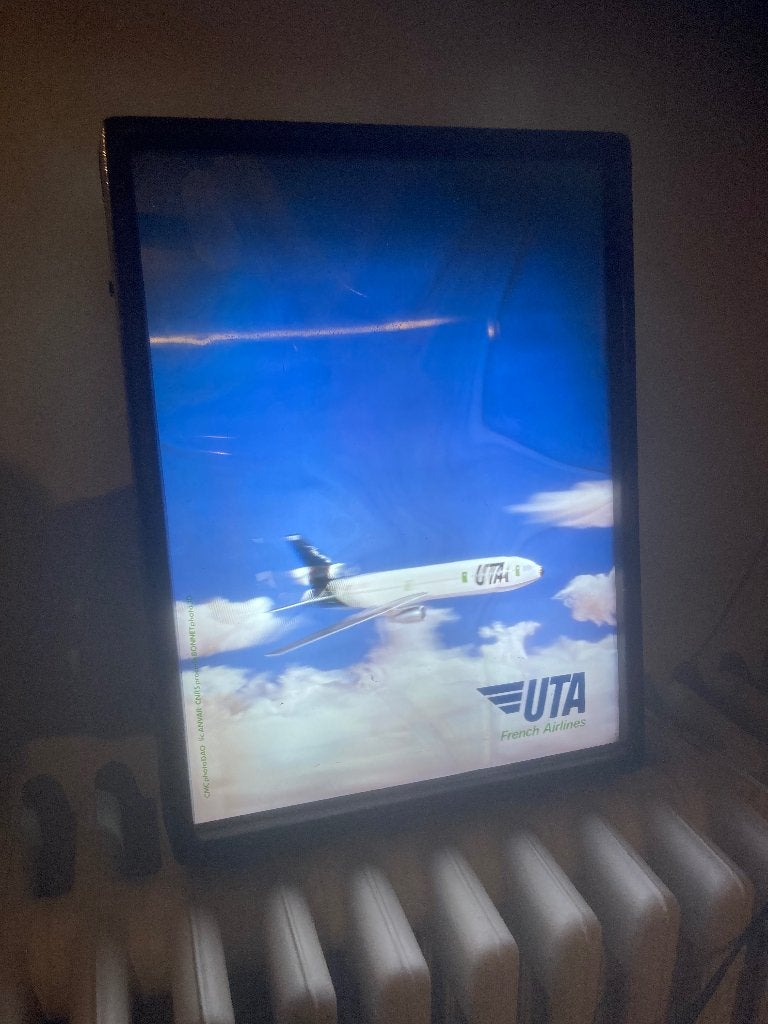 Lichtreclame 3D Effect UTA French Airlines, Ophalen, Zo goed als nieuw, Schaalmodel