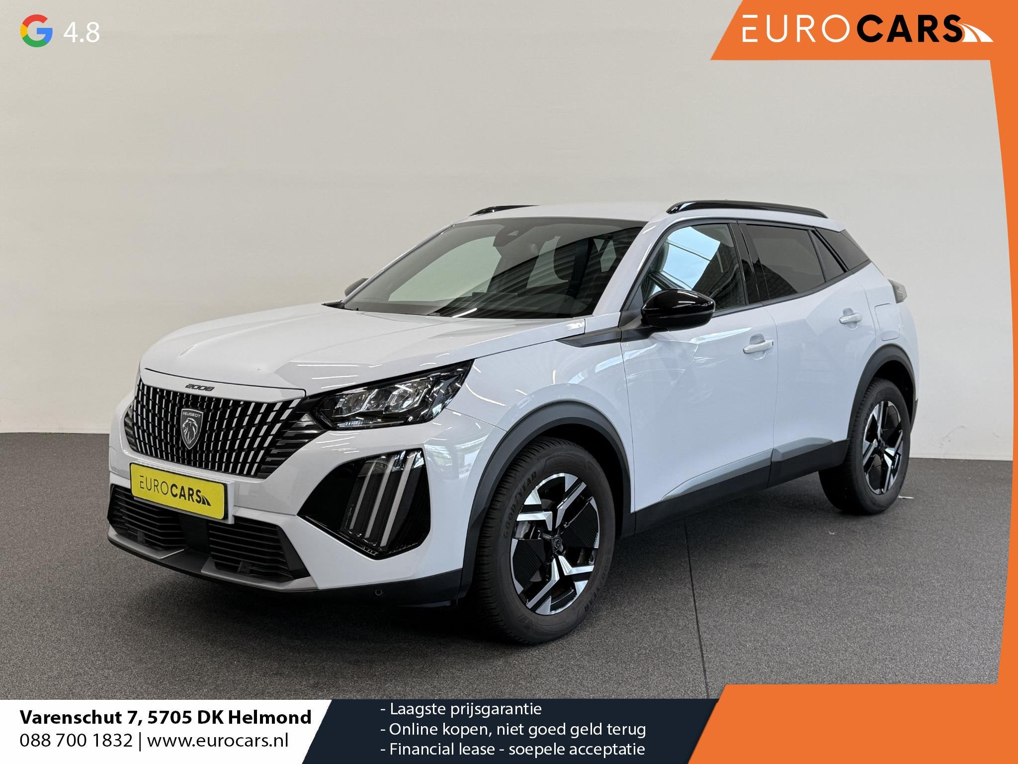 Peugeot 2008 1.2 PureTech 100 Allure Navigatie Apple Carplay, 101 pk, Gebruikt, 1199 cc, Leder en Stof