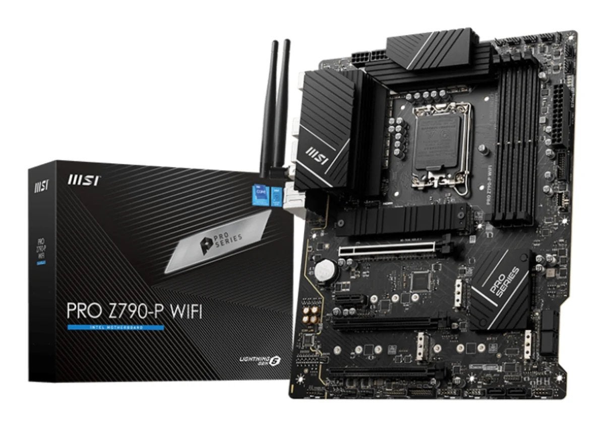 MSI PRO Z790-P WIFI Intel Moederbord, Ophalen of Verzenden, Gebruikt, Intel, DDR5
