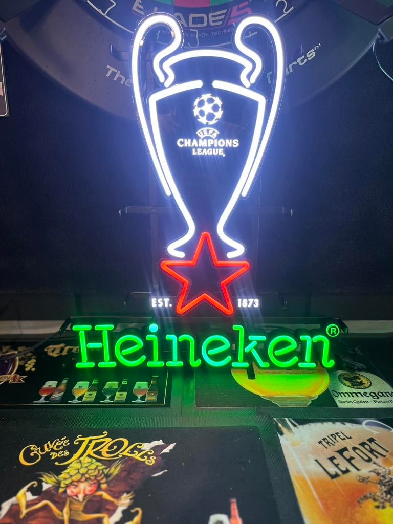 Heineken lichtreclame led champions league zeldzaam nieuw, Verzamelen, Ophalen of Verzenden, Nieuw, Overige typen, Heineken