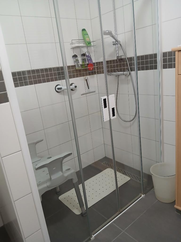 Douchewand nis-schuifdeur, Doe-het-zelf en Verbouw, Sanitair, Ophalen, Gebruikt, Rvs, Douche