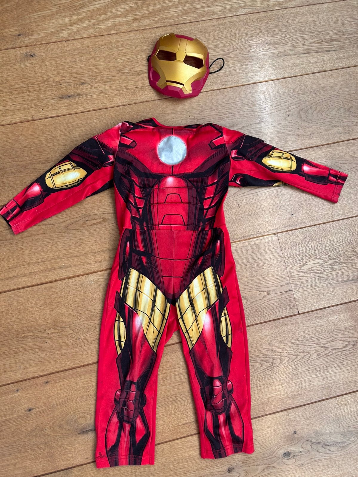 Iron men verkleedpak - maat 98/104 + masker, Ophalen of Verzenden, Gebruikt, 104 of kleiner, Jongen of Meisje