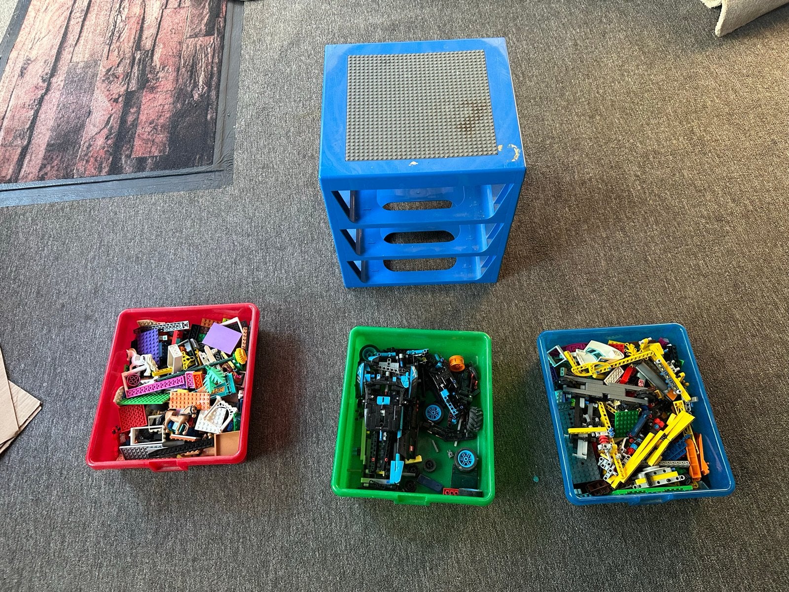 Lego opbergkast met bouwstenen, Ophalen of Verzenden, Gebruikt, Overige merken