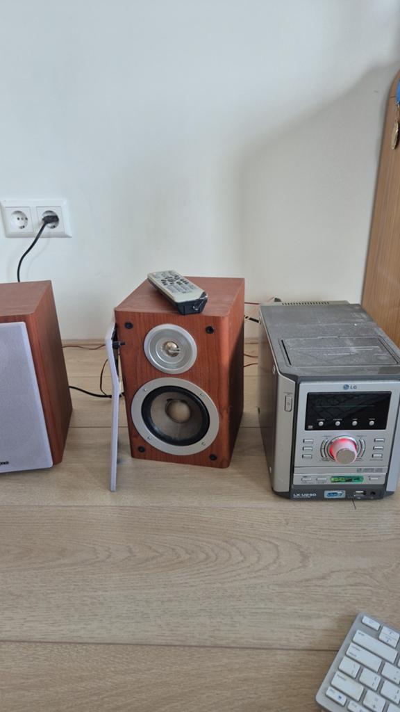 LG Microset met CD, FM, USB en Cassette, Gebruikt, Microset, Tuner of Radio, Ophalen