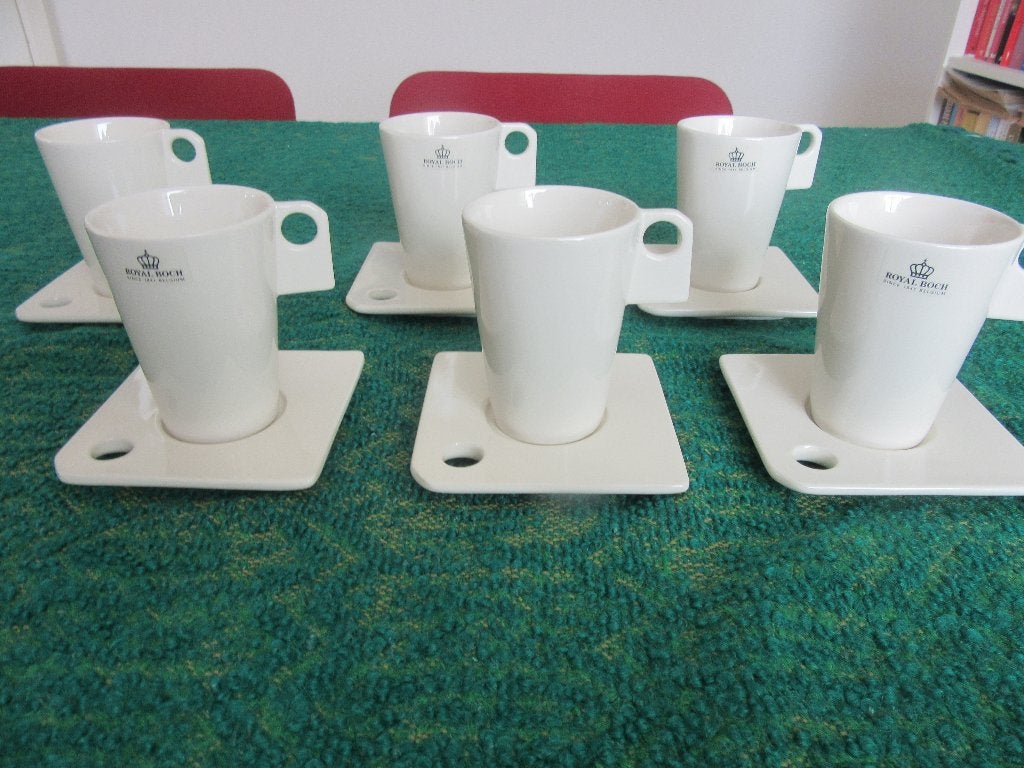 Royal Boch Zeosen - 6x Kop / beker en Schotel - Marc Pairon, Huis en Inrichting, Keuken | Servies, Overige materialen, Overige merken