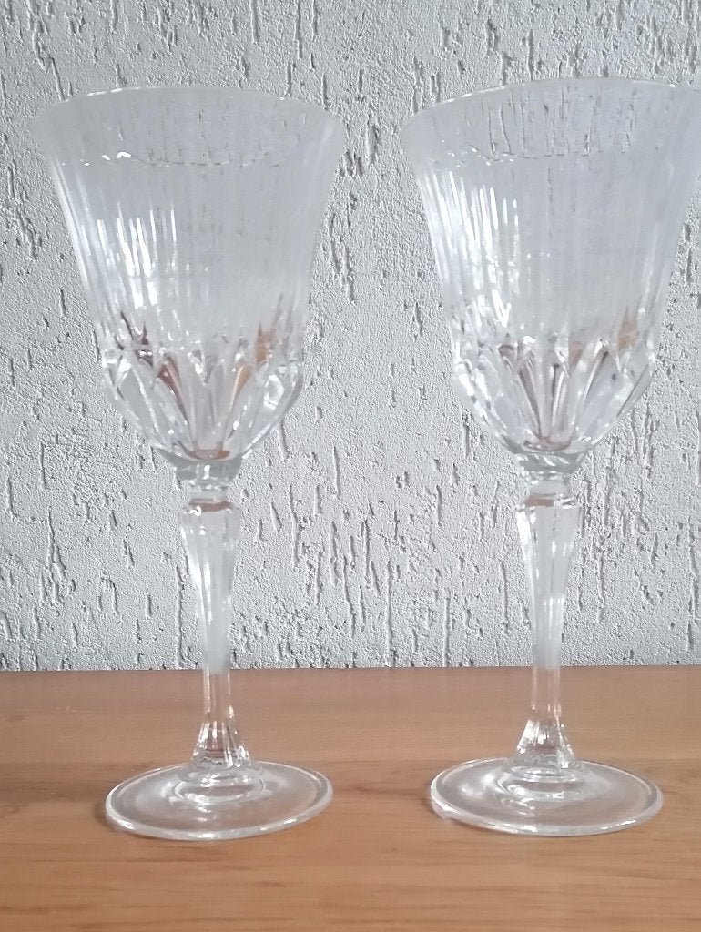 Kristal groot Wijnglas RCR Adagio 2 x, per stuk € 10,00, Antiek en Kunst, Antiek | Glas en Kristal, Ophalen of Verzenden