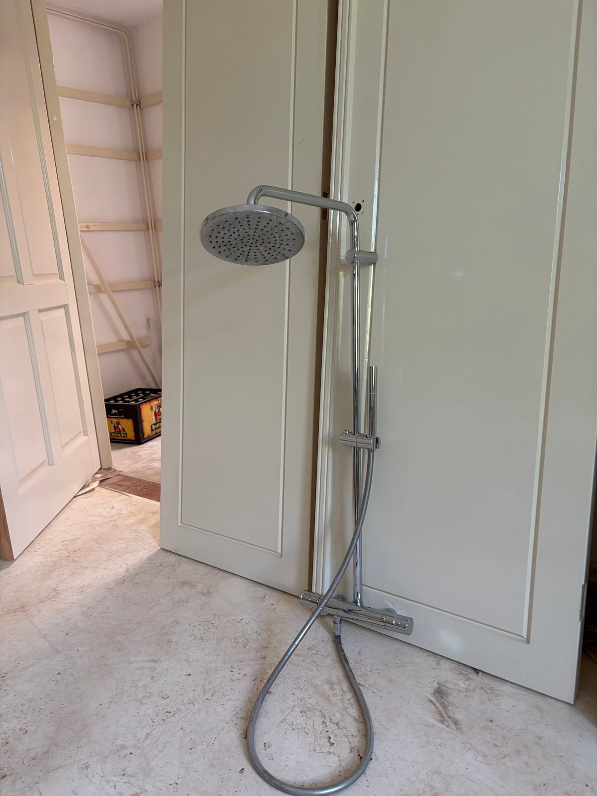 Complete doucheset met thermostaatkraan, Ophalen, Gebruikt, Chroom, Douche