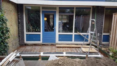 hardhouten kozijn met hardhouten buitendeur, Doe-het-zelf en Verbouw, Kozijnen en Schuifpuien, Ophalen, Gebruikt, Deurkozijn, 150 tot 225 cm