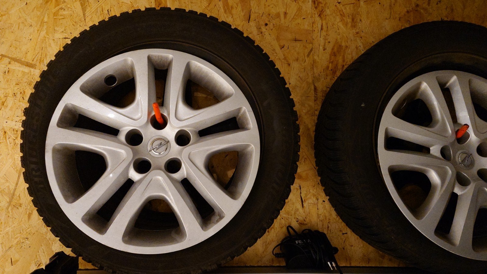 Stalen velgen met winterbanden 16 inch 5x105, Ophalen, Gebruikt, Velg(en), 16 inch