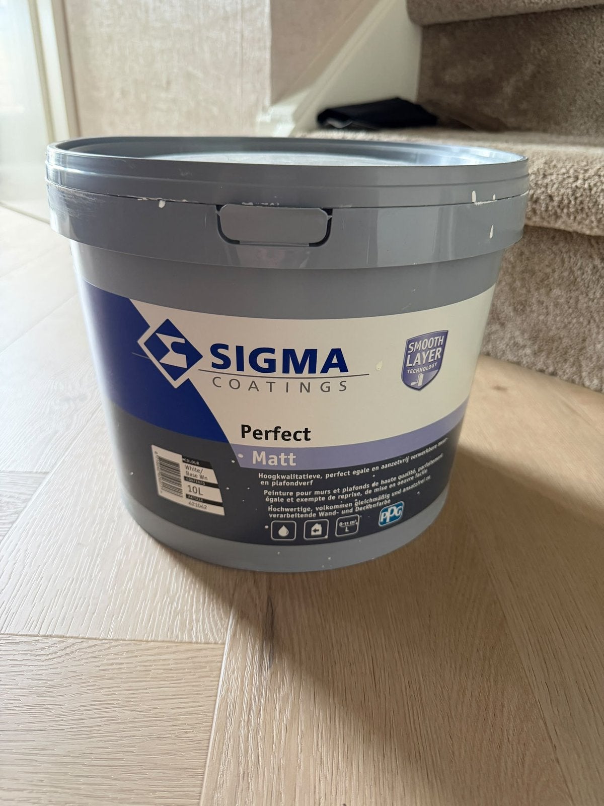 Sigma perfect mat wit halve emmer voor plafonds, Doe-het-zelf en Verbouw, Ophalen, Zo goed als nieuw, Wit