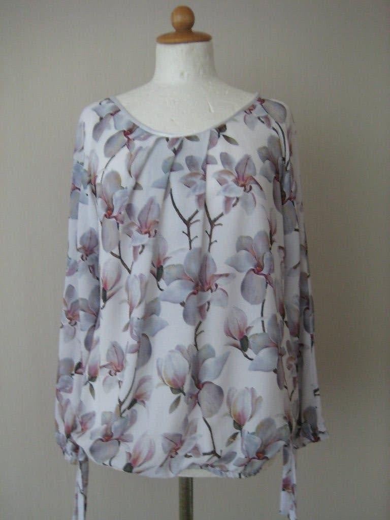 Pastel tinten bloemen blouse crepe suzette maat M, Maat 38/40 (M), Overige kleuren, Verzenden, My own  design