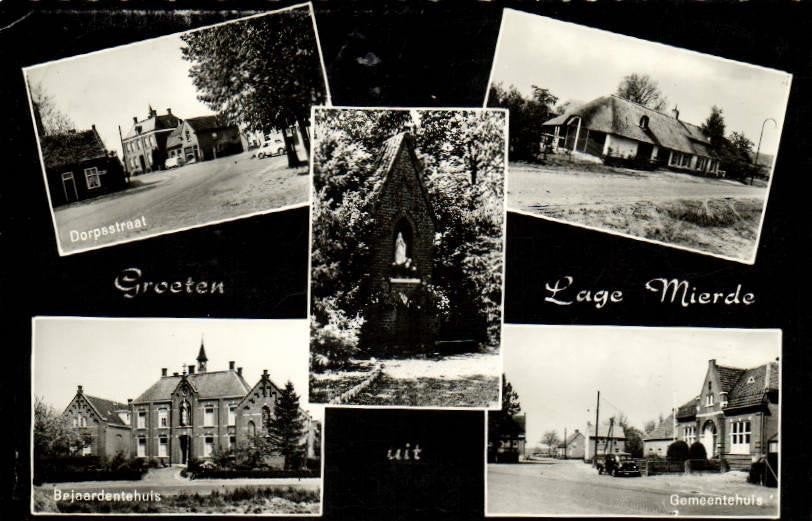 Groeten uit Lage Mierde - 5 afb. - gelopen, Ophalen of Verzenden, 1960 tot 1980, Gelopen, Noord-Brabant