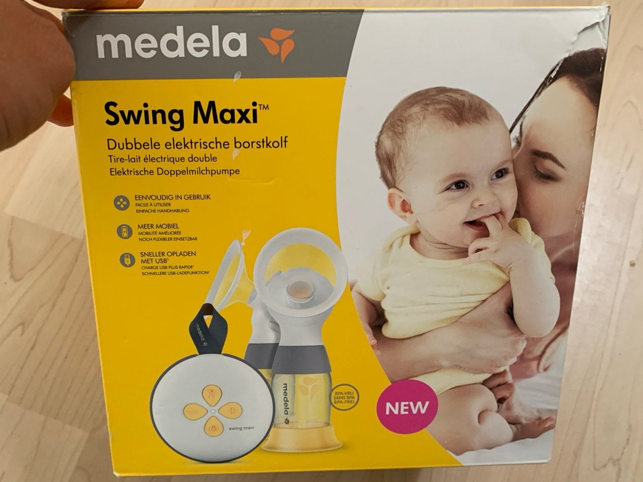 Medela Swing Maxi Dubbele Elektrische Borstkolf - Compleet, Ophalen of Verzenden, Zo goed als nieuw