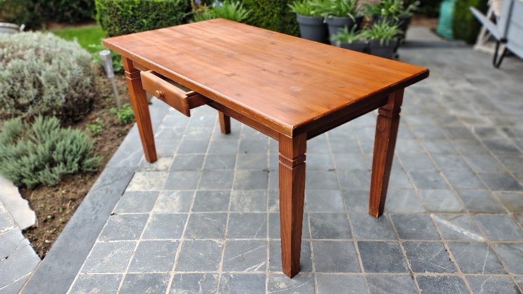 keukentafel, Huis en Inrichting, Tafels | Eettafels, Ophalen, Gebruikt, 100 tot 150 cm, Grenenhout